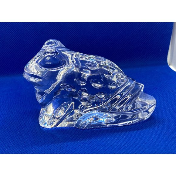 Waterford Crystal Frog Figurine with etch Mark Paperweight - Picture 1 of 8